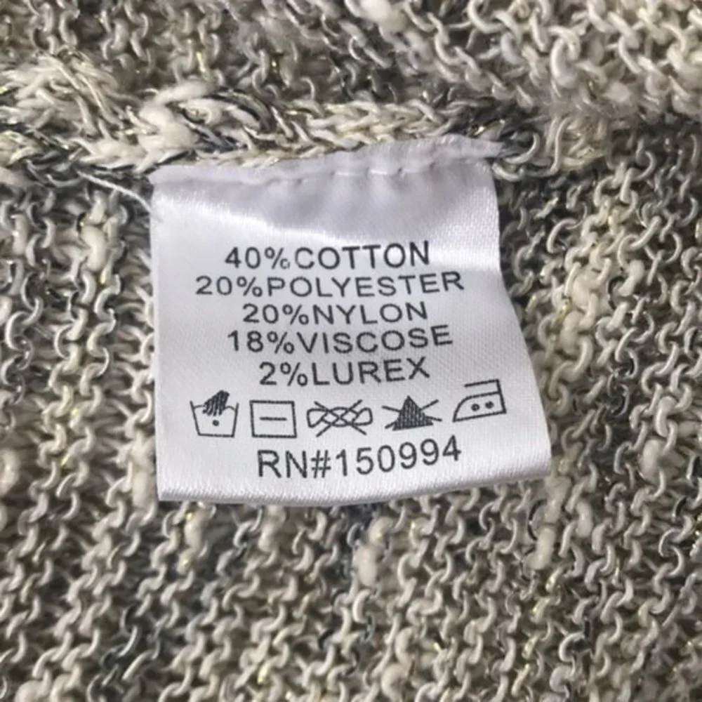 Belldini Metallic Open-Front Cardigan Size M - Picture 6 of 6